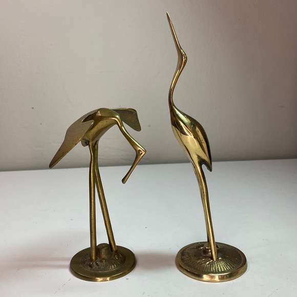 Vintage Other - Vintage Mid Century Modern Brass Herons